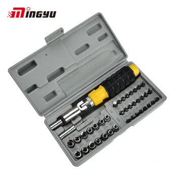 

41pcs Mini Multi-function Adapter Ratchet Wrench Screwdriver Set With Screwdriver Bits And Socket Laptop And phone Repair Tools