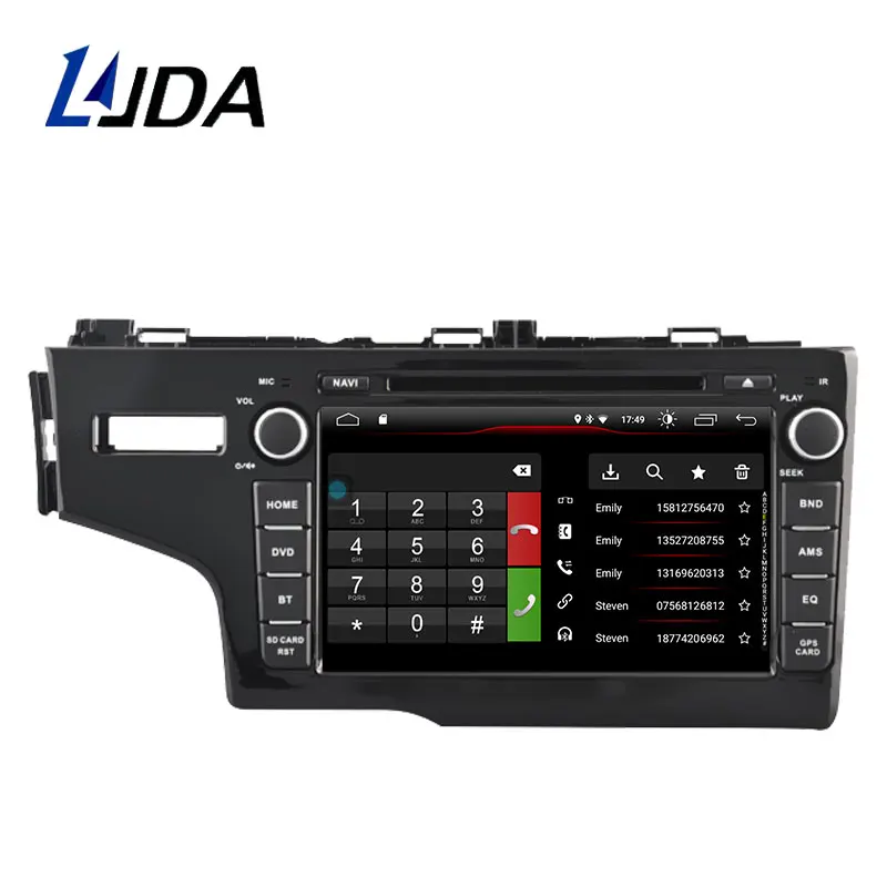 Excellent LJDA 1Din Android 9.1 Car Radio For Honda JAZZ FIT 2014 2015 WIFI Car Multimedia Player Stereo GPS Navigation DVD IPS Auto Audio 1