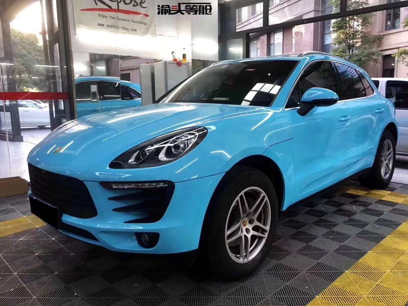 Blue Glossy Crystal Vinyl Film Car Wrap-7