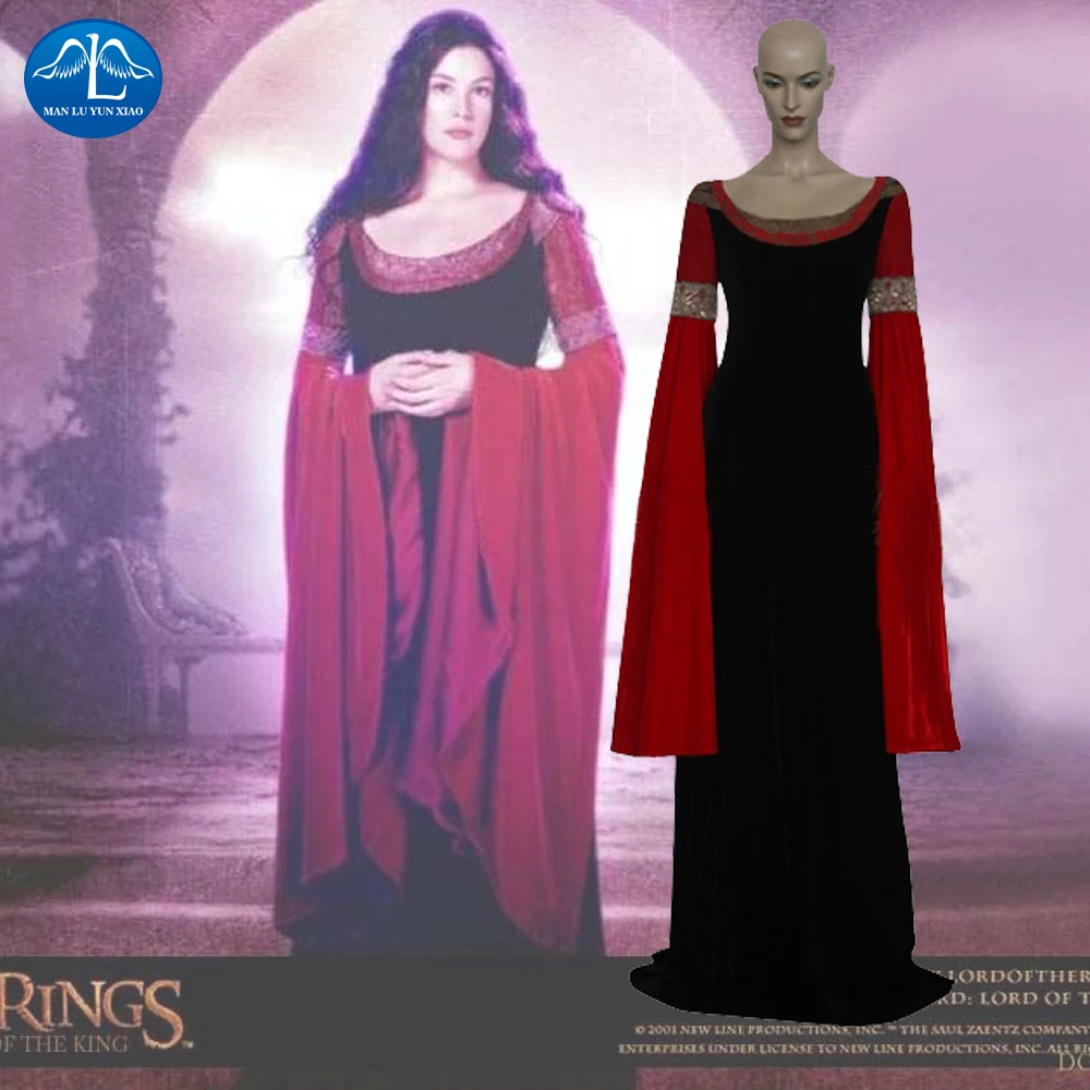 Hot Film Charakter Angepasst Herr der Ringe Arwen Cosplay Kostüm Frauen Party Kostüme Kleid