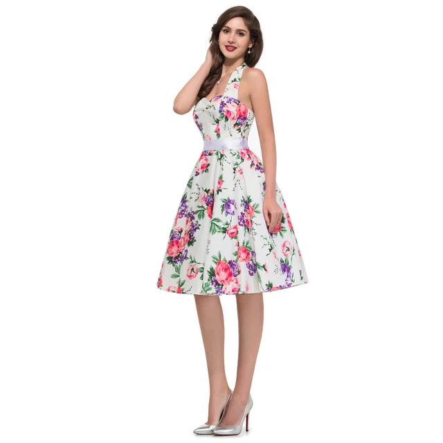 2015 Retro Styles Women Cotton 50s 60s Party Day Tea Floral Rockabilly Vintage Dress Swing Fashion 2015 Retro Styles Women Cotton 50s 60s Party Day Tea Floral Rockabilly Vintage Dress Swing Fashion