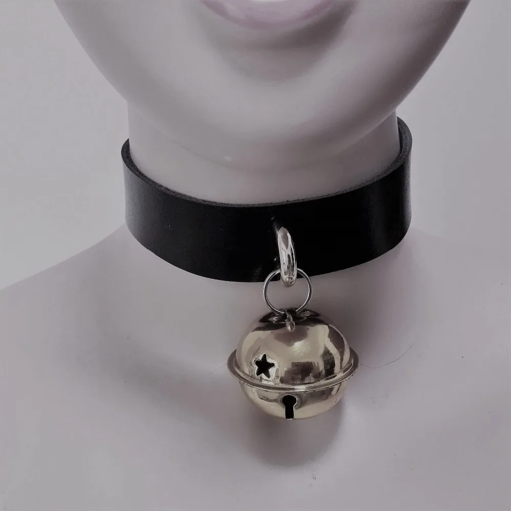 Женское модное ожерелье-чокер в стиле панк Харадзюку, ручная работа, воротник на ремне, металлический колокольчик, колокольчик в стиле рок, гот, Торки