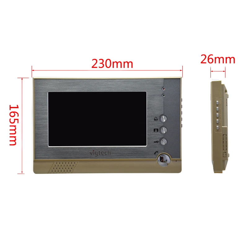 Vigtech 7 дюймов LCD цветной видео домофон система Всепогодная камера ночного видения