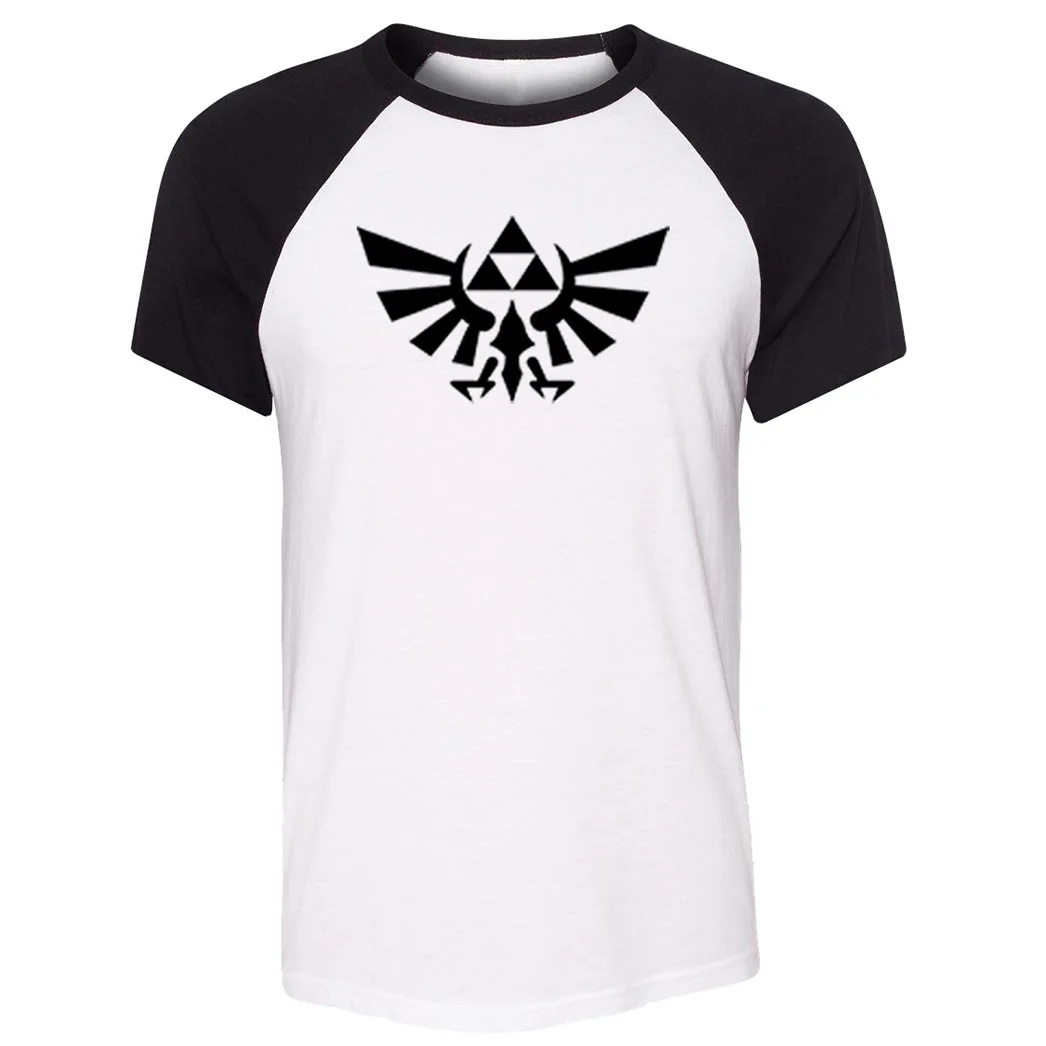 

Animation Game The Legend of Zelda Link Triforce Design Unisex Tops Raglan Short Sleeve T Shirt Men Women Personality T-shirt