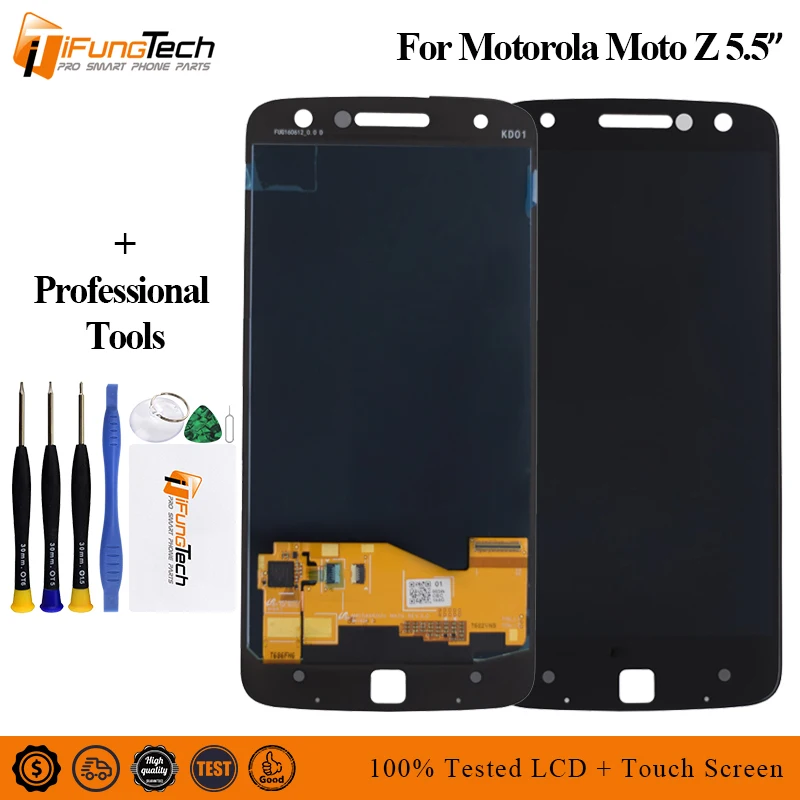 

A++ Amoled LCD For Motorola Moto Z Droid Xt1650 Xt1650-01 Xt1650-03 Lcd Display+Touch Glass screen digitizer assembly Pantalla