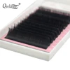 Qeelasee Flat Ellipse Eyelashes Split Tips Lashes 0.15 0.20 0.25Matte C D CC DD Black Color Super Soft Natural 5
