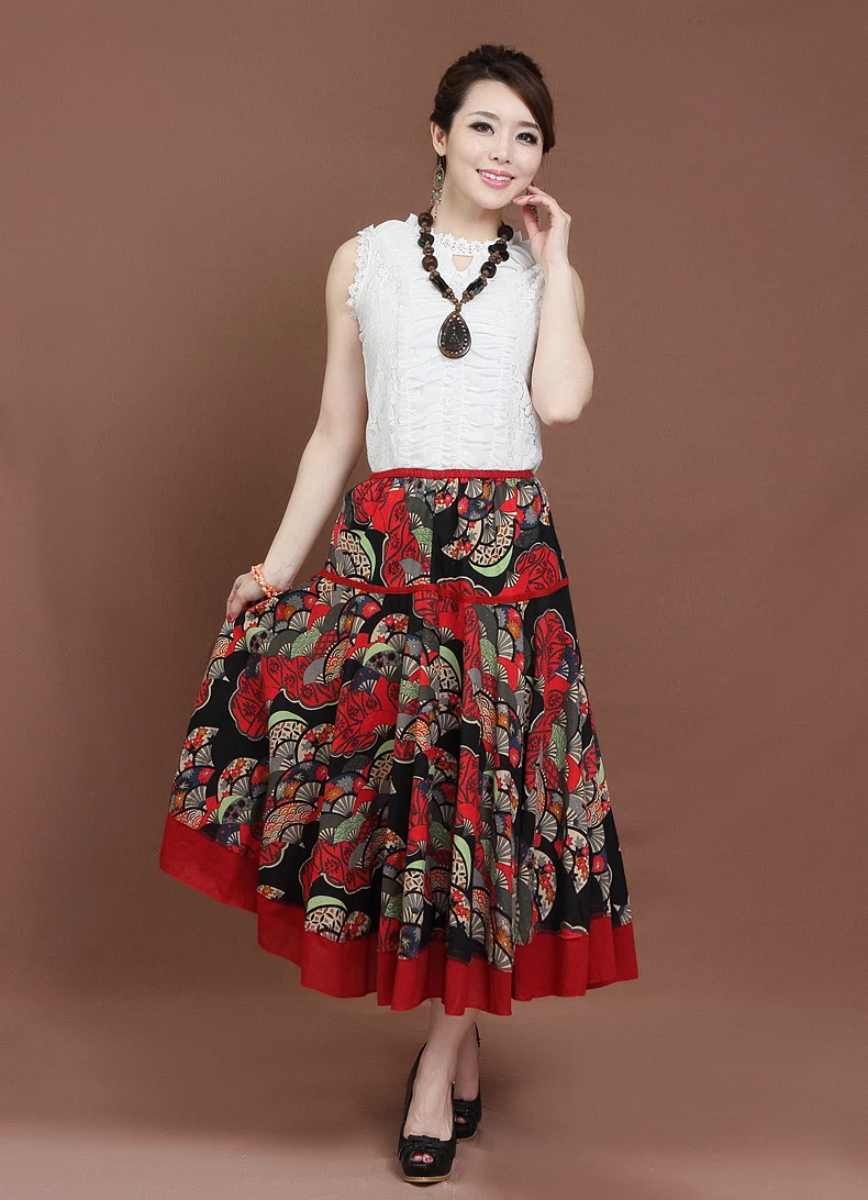 Floral Ethnic Skirt Outlet, 58% OFF 