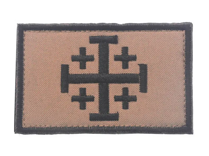 Вышитая нашивка Рыцари джерузама кресты вышитые нашивки Военная Тактическая повязка на руку крюк и петля шапки сумки значок значки