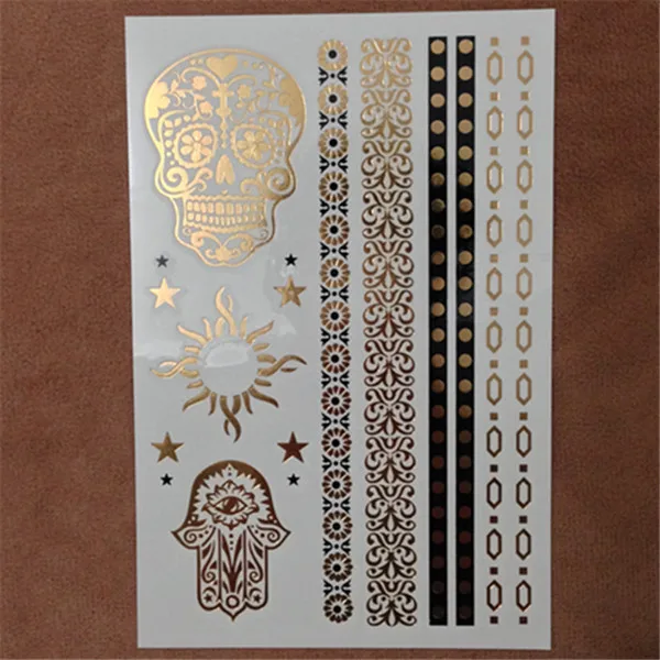 Styles Metallic Tattoo Flash Tattoos Metalic Temporary Tattoo Gold And Silver Crown Tattoo Disposable Styles Metallic Tattoo Flash Tattoos Metalic Temporary Tattoo Gold And Silver Crown Tattoo Disposable