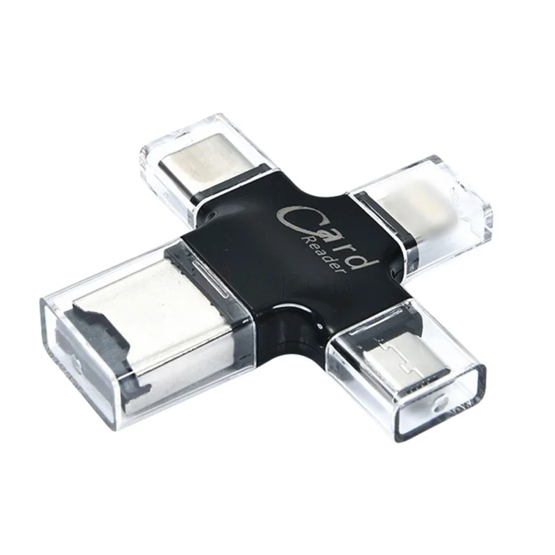 4-в-1 кард-ридер с поддержкой OTG USB 3,1 Тип-C ноутбук смартфон Компоненты Micro SD Карты памяти и аксессуары для iPad iPho