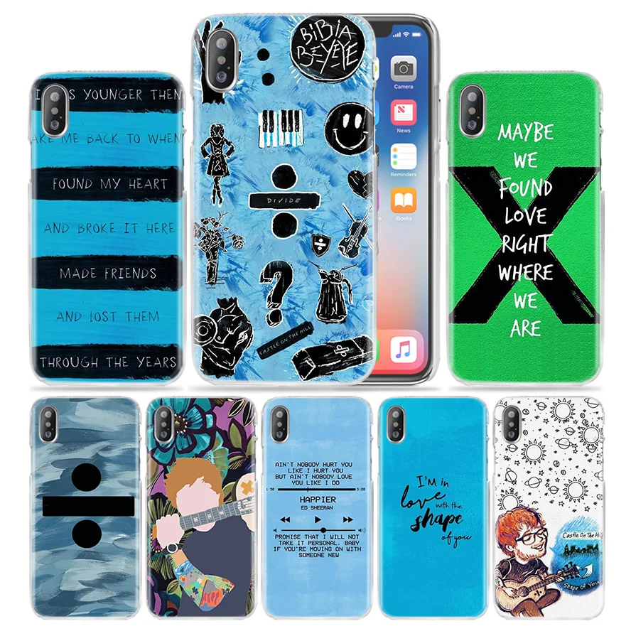 

Ed Sheeran Case for iPhone XS Max XR X 10 7 7S 8 6 6S Plus 5S SE 5 4S 4 5C 6+ 6S+ 7+ 8+ Hard PC Singers Fundas Phone Cover Coque