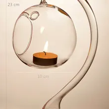 Подвесной стеклянный шар подсвечник ваза для цветов Террариум Свадебный декор с подставкой