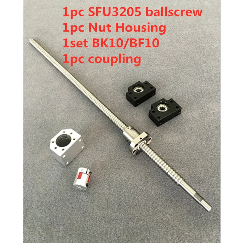 

SFU3205 1100 1500mm Ball Screw Kit With Surface Treatment + 3205 Ball Screw + BK / BF25 End Support + Nut Housing + CNC Coupling