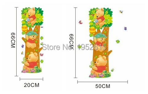 3D наклейки на стену для детской комнаты с изображением медведя из мультфильма Винни-Пуха, настенные наклейки для детской комнаты, вечерние наклейки для детской комнаты, подарки, плакат