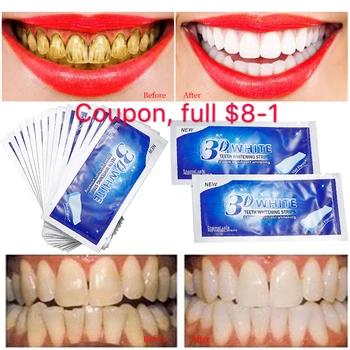 

Pearly white teeth 10Pcs/5Pair 3D White Gel Teeth Whitening Strips Oral Hygiene Care Double
