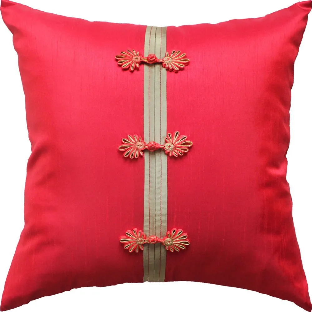 

Free Shipping Chinese Wind Buttons Cushion Cover Chinese Style Joyous Cushion Cover
