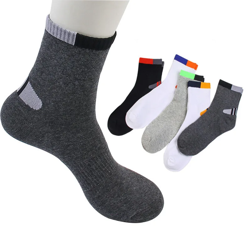 5 Pairs Men Socks Cotton Spring Summer In The Tube Professional Waist