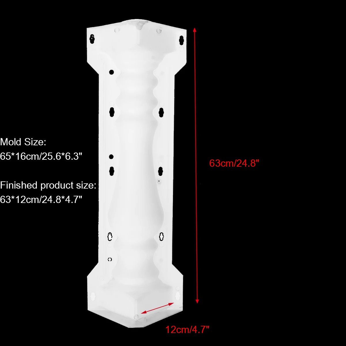 60x14 см римская колонна Плесень балкон сад бассейн забор цементные перила штукатурка бетонная форма колонна ограждение строительные формы