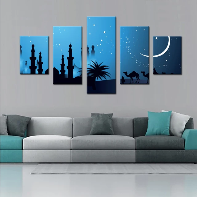 Gemälde Wohnzimmer, islamischen celebrationl leinwand set wand modularen bilder für, Design ideen