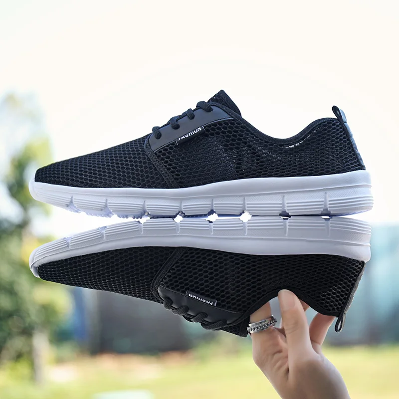

Unisex Sneakers Mesh Breathable Men Sport Shoes Women Lightweight Lace Up Walking Running Shoes Comfortable Big Size 35~48