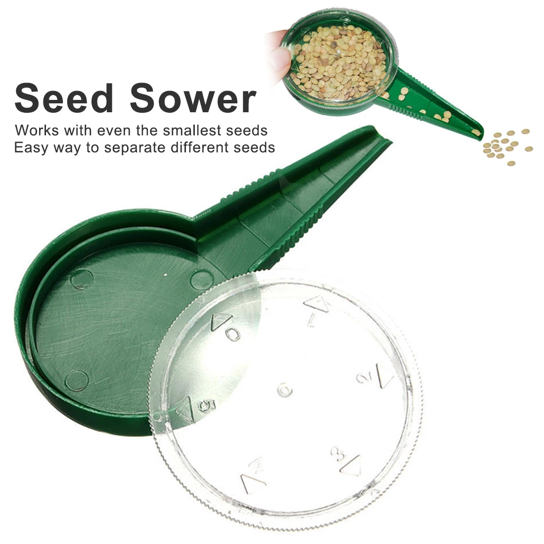 

Handheld flower plant Seed Dispenser Sower Seeder Disseminator Farm gardening supplies Tool