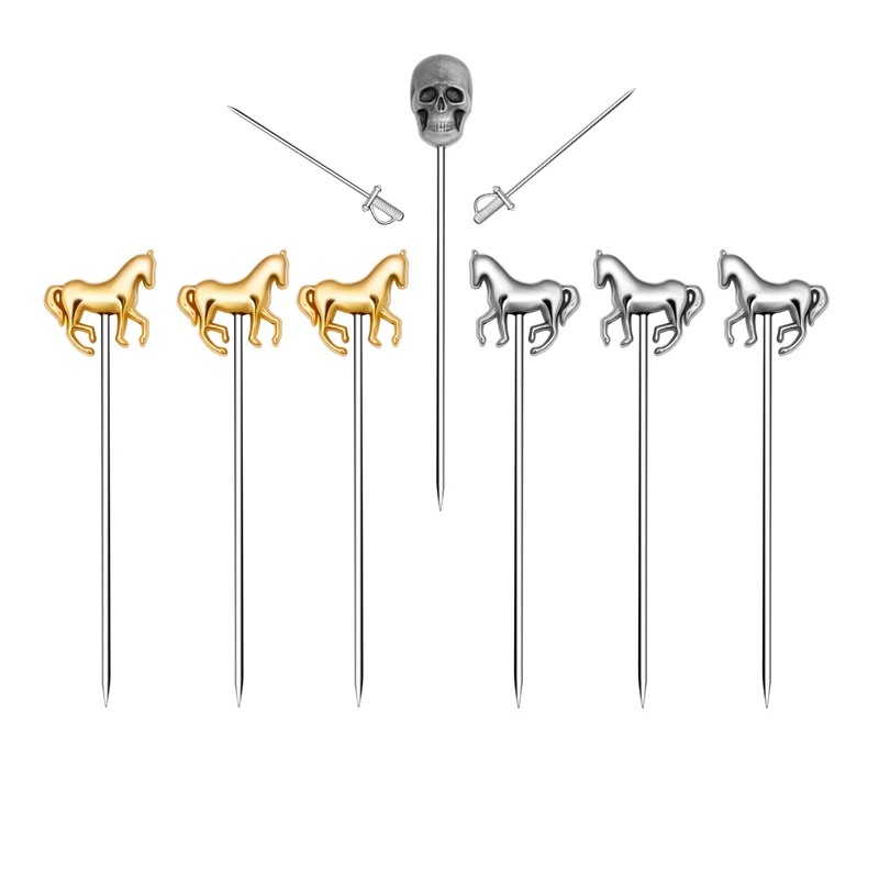 FHEAL 6 шт./компл. палочки для коктейля Нержавеющая сталь Барные инструменты