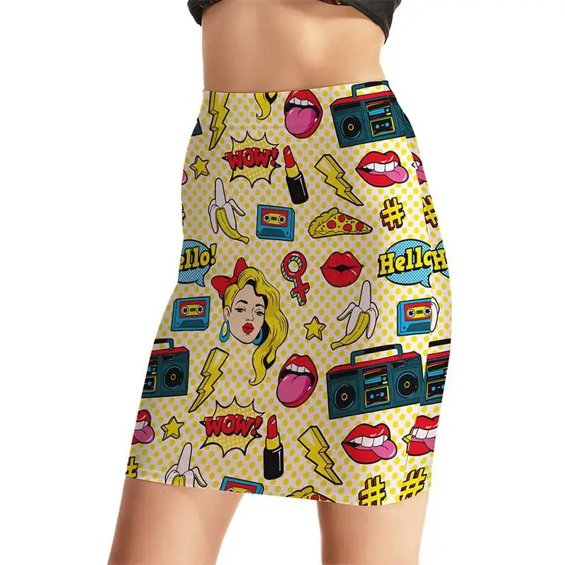 New Popular Women Sexy High Waist Skirts Tennis Bowling Skirts Slim Hip