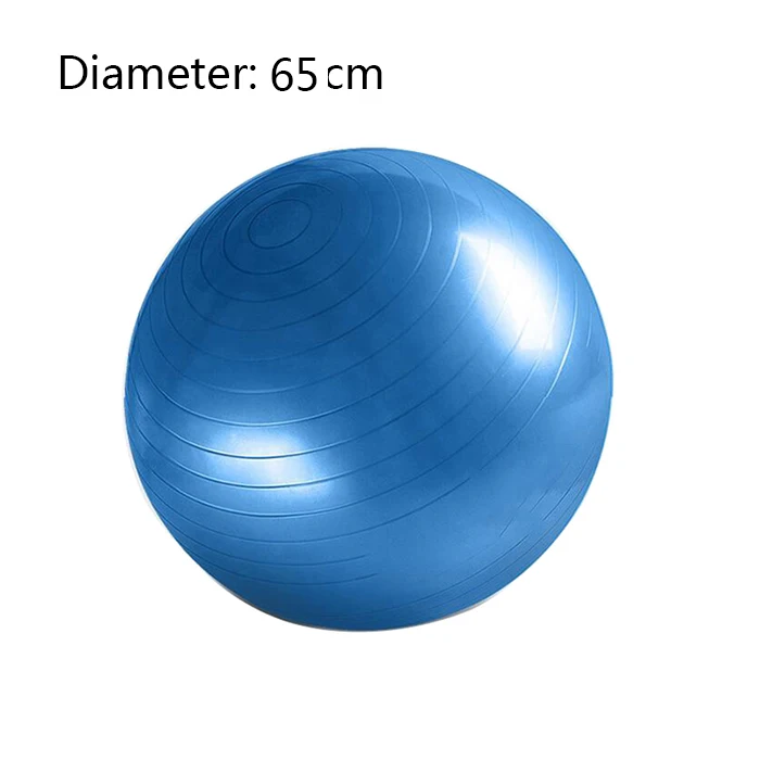 Мяч для занятий йогой с Бесплатный воздушный насос 400 фунтов анти-всплеск Противоскользящий баланс стабильность мяч для фитнеса - Цвет: Blue-65cm