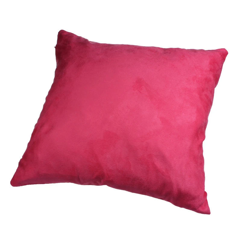 

Suede Solid color Pillow cover 45cm*45cm rose red