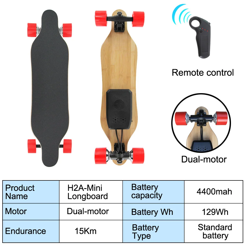 Доул двигатели трамвай четыре колеса Мини Longboard Скейтборд ХОВЕРБОРДА долго Скутер доска samsung Батарея - Цвет: Red