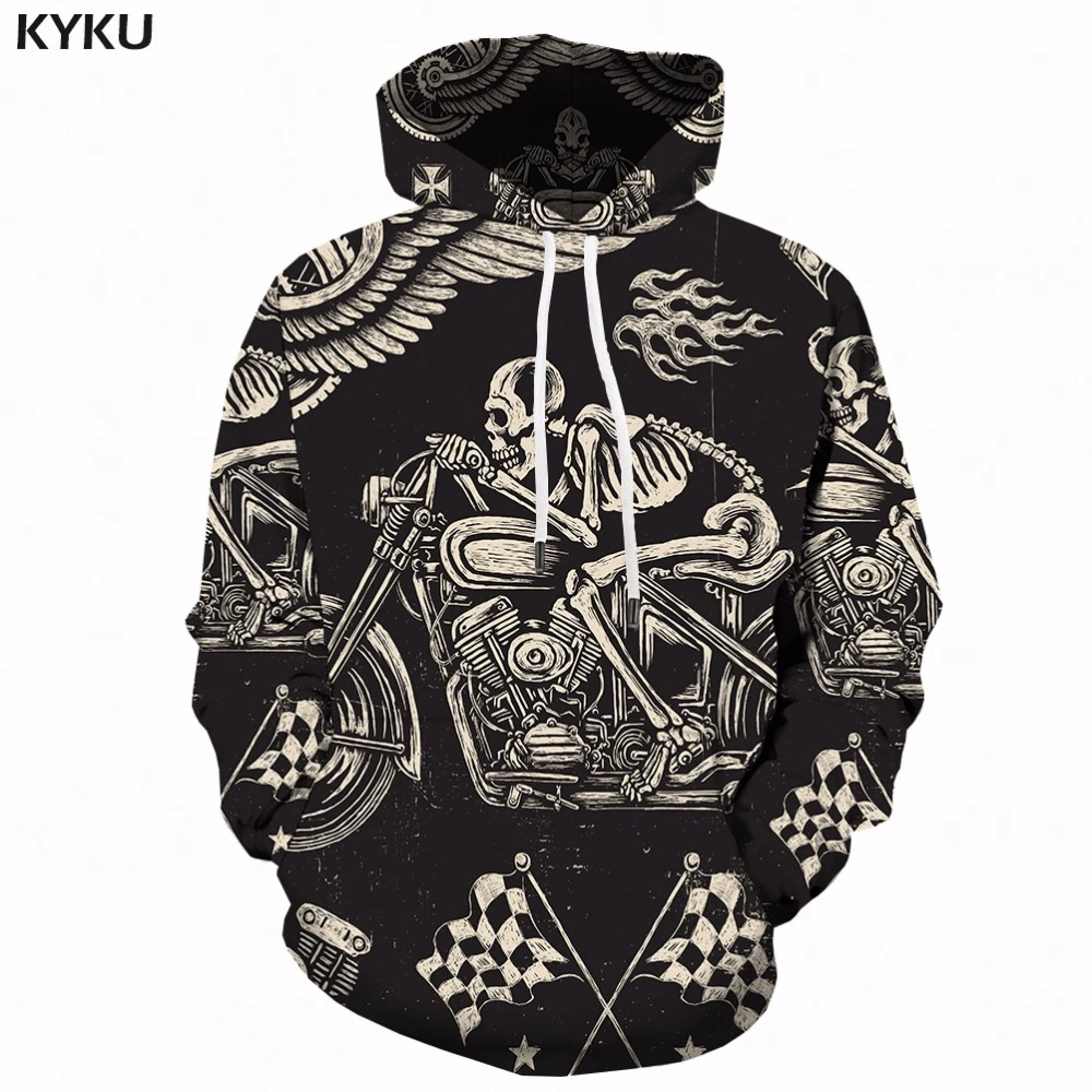 Skull hoodies mens Clearance