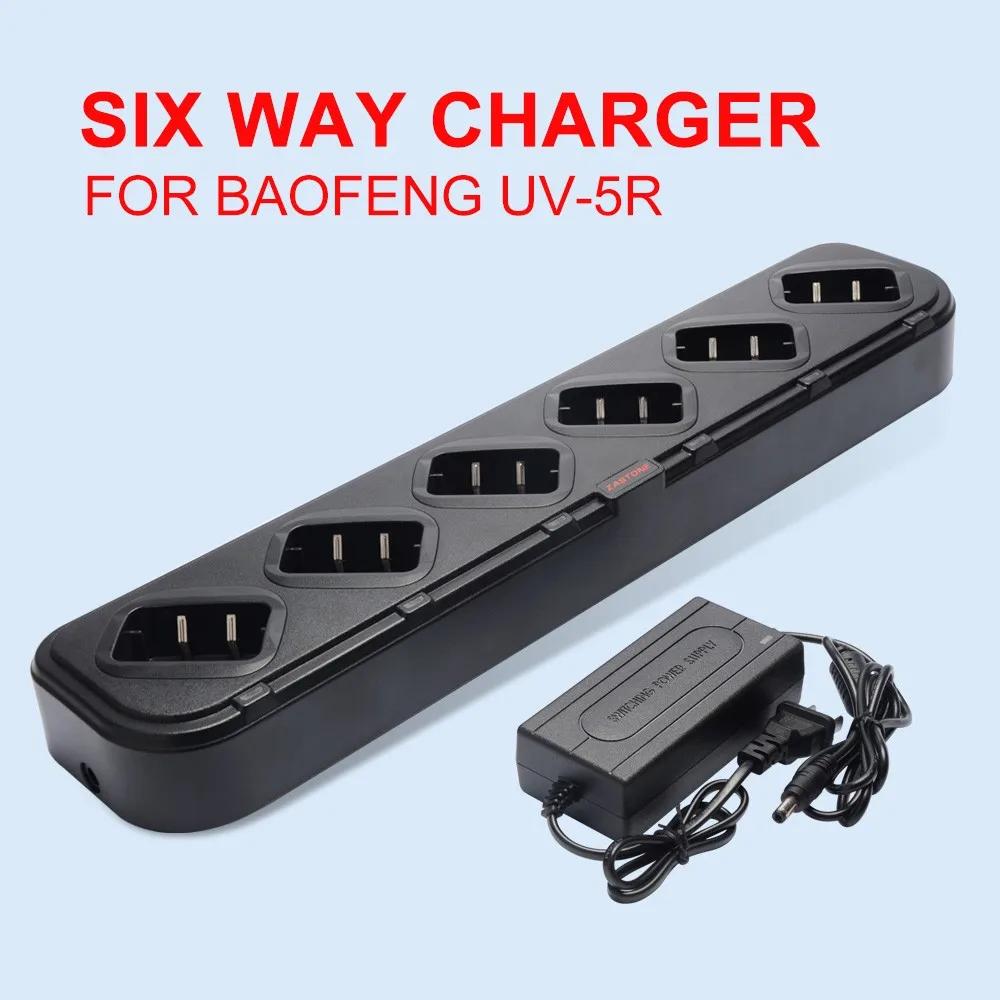 6 в 1 стол Зарядное устройство для baofeng UV5R BF-5R UV-5R баофэн 5R