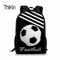 THIKIN ножной мяч узор школьный для средней школы для мальчиков с модным принтом высокое качество Студент Рюкзак Дети Книга сумка Mochila