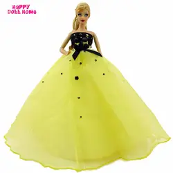 Великолепная Свадебная вечеринка платье с бантом блесток бисером платье принцессы ручной работы DIY Одежда для куклы Барби для Винтаж кукла