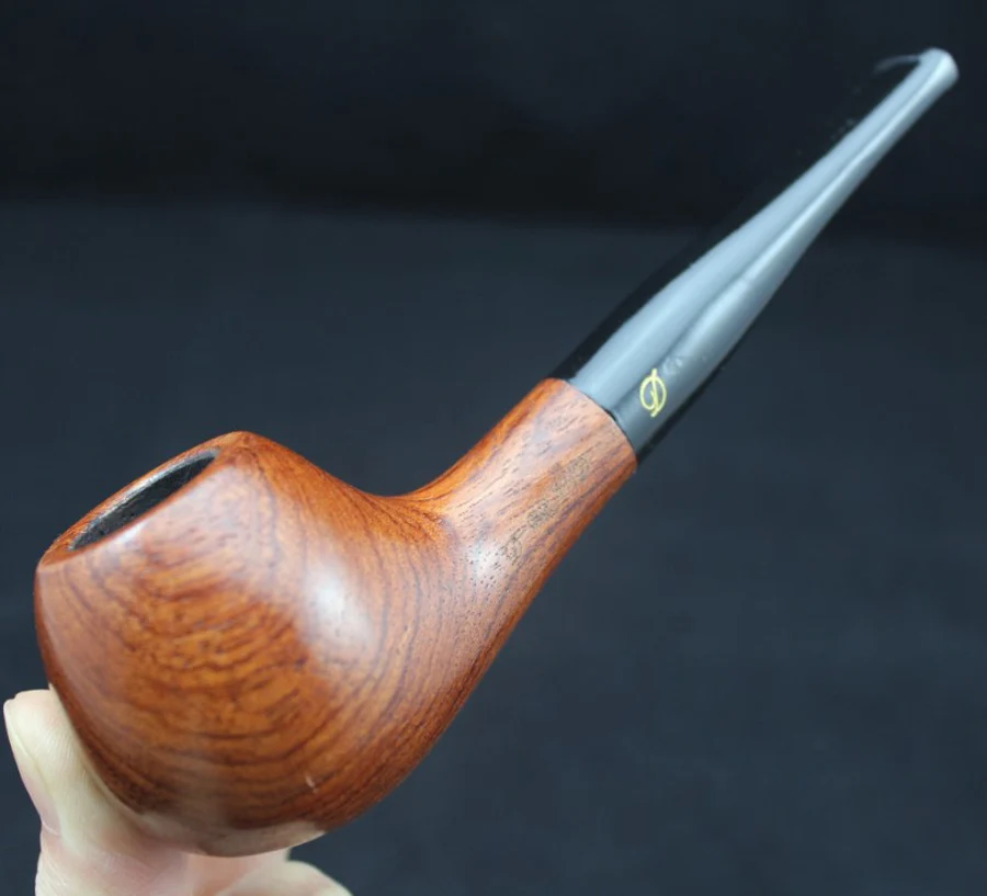 16 Tools Classic Natural Solid Red Wood Straight Smoking Pipe Round RoseWood Weed Tobacco Wooden