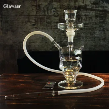 

2017 Skeleton style design glass hookahs bowl for shisha nargile cachimba smoke bar silicone hose glass pipe tube for smoking