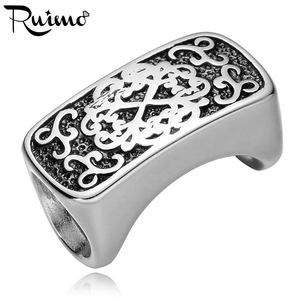 Европейские Бусины разделители RUIMO 316l с монограммой из нержавеющей стали