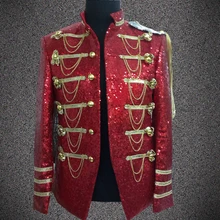 Красный блёстки кисточкой qpaulet цепи блейзер Мужской для пения, танцев DJ DS костюм представление одежда костюм