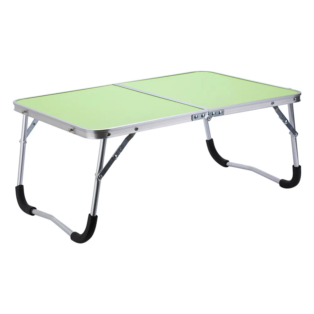 

Multifunctional Foldable Warehouse Shelf Table Picnic Table Dormitory Bed Notebook Desk Laptop Bed Tray- Green