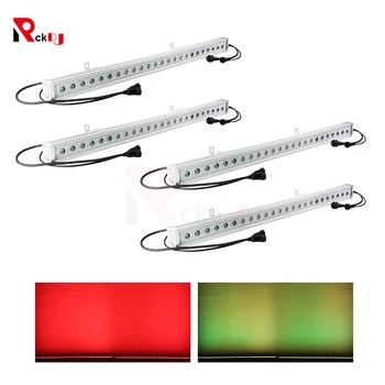 

4pcs 24*8W Outdoor RGBW 4in1 Waterproof Led Bar Light Wall Washer Led Dmx Control Stage Light For Church Landscape