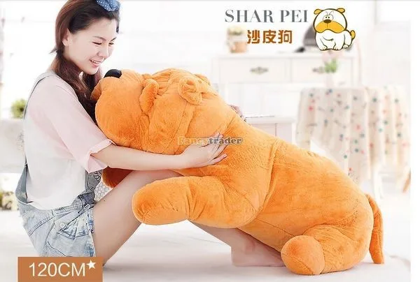 Fancytrader Hot Selling 47'' 120cm Lovely Jumbo plush Shar Pei Dog, Gift for Child Free Shipping FT50048(4)