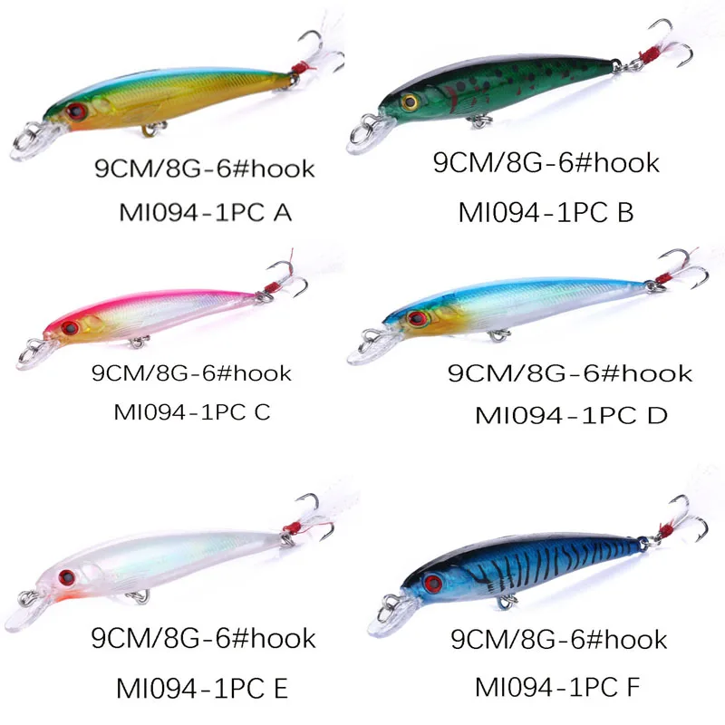 fishing lure minnow 9cm 8g kit 006