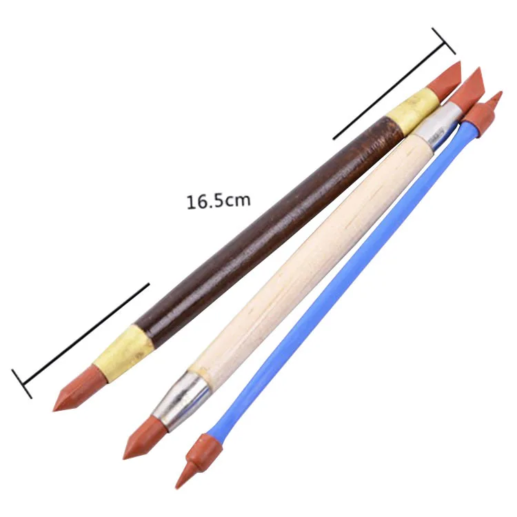 3 In 1 Set Doublehead Rubber Pen Pottery Clay Sculpture Carving Sculpting Tool 30 Pottery