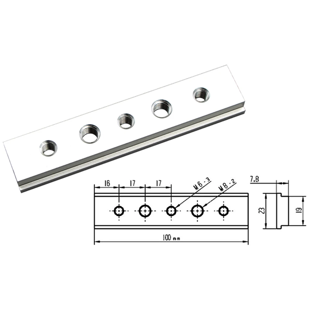  100mm T Track Slot Sliding Slab Slide Block for T-slot T-track Woodworking Tool