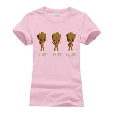 Женская брендовая одежда harajuku camisetas женская футболка i am groot летняя хлопчатобумажная футболка женская футболка с коротким рукавом и круглым вырезом