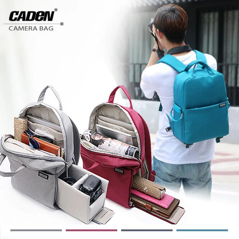 

CADEN Camera Backpack L5 Waterproof Bag Men Women Backpack For Canon Nikon big bag camera bag Free shipping