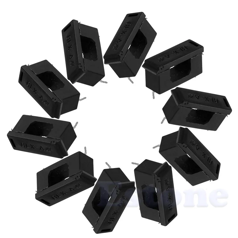 

10Pcs AGC Fuse Holder Container with Cover BLX-A Type Black For fuse 5mm x 20mm