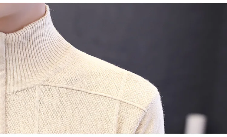 Мужские свитера осень зима теплый кашемировый шерстяной пуловер с косой молнией Свитера Мужской Повседневный трикотаж плюс размер m-xxxl