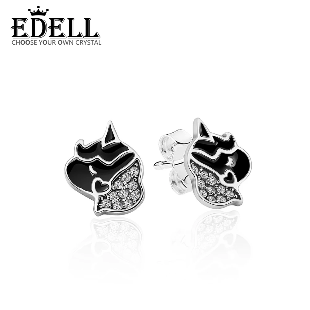 

YCH 100% 925 Sterling Silver Brand New Beautiful Cute Bird Earrings Women's Charm Inlaid Zircon Quality Jewelry Production