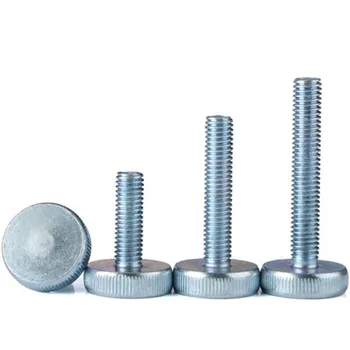 

10pcs M3 GB835 hand screws Big heads knurled screw Round bolt 6mm-20mm Length
